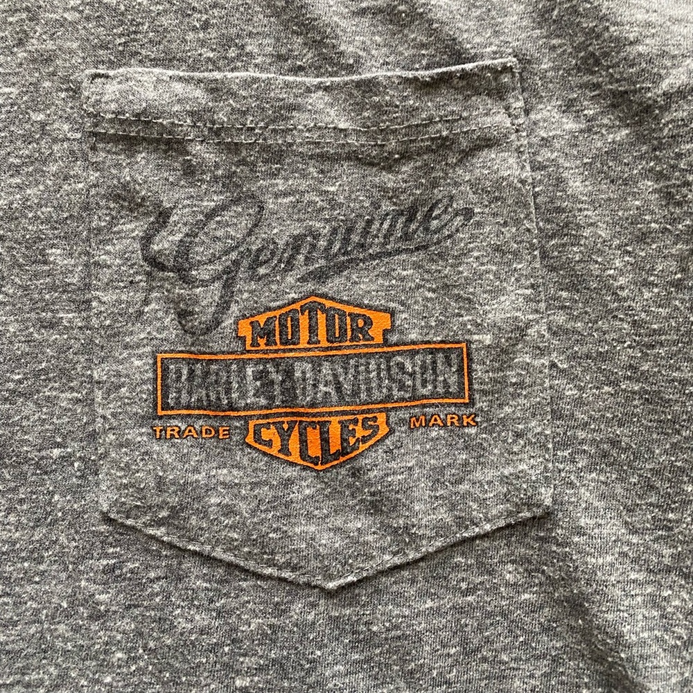 Harley-Davidson T-shirt Motor Oil Logo Size L Grey